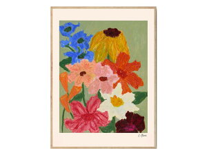 THE POSTER CLUB �|�X�^�[�N���u Flowers on Sage Green (30×40cm) �|�X�^�[ �k��