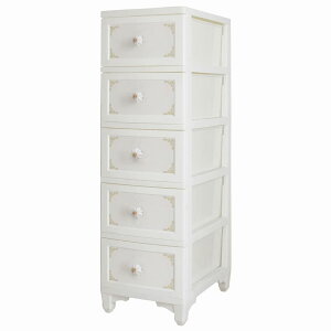 iLC Lilou de coco(�����f�R�R) �h���X�`�F���W�`�F�X�g 5�i �p�[���z���C�g W34×D49×H114cm