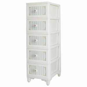 iLC Lilou de coco(�����f�R�R) �h���X�`�F���W�`�F�X�g 5�i �X�g���C�v�~���g W34×D49×H114cm