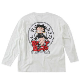 大きいサイズ★メンズ BETTY BOOP天竺プリント長袖Tシャツ