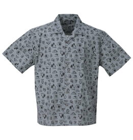 大きいサイズ★メンズ OUTDOOR PRODUCTSブロードプリント半袖オープンカラーシャツ