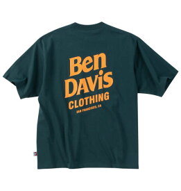 大きいサイズ★メンズ BEN DAVISフロッキーロゴ半袖Tシャツ