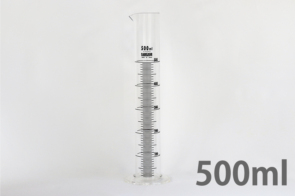 ケミカルメスシリンダー 500mL PMMA製 アクリル樹脂製 3001-03