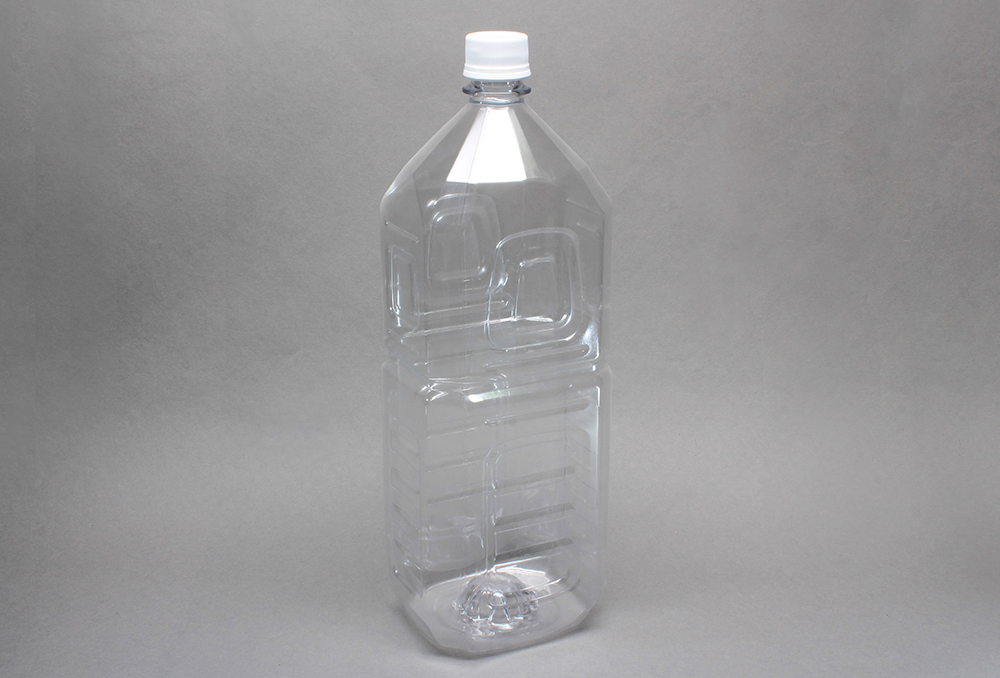ペットボトル 空容器 2L 平角 水用 ロックキャップ付 飲料容器 工作 PET 容器 送料無料 空