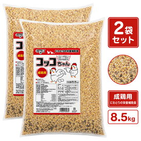 【17kg】コッコちゃん成鶏用 8.5kg×2袋セット さなぎ入 鶏 餌 鶏の餌 烏骨鶏 ニワトリ 飼料 にわとり えさ チャボ