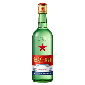 550ml瓶 北京紅星二鍋頭（56&#8451;） 550ml瓶　紅高粱アルコードシュ　焼酎　中国白酒　海外酒　中華料理　台湾料理