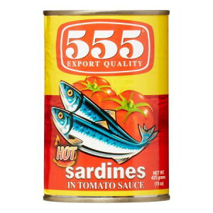 tBsY 555 CṼg}g\[XЂzbg 425g@Sardines Hot in Tomato Sauce 555