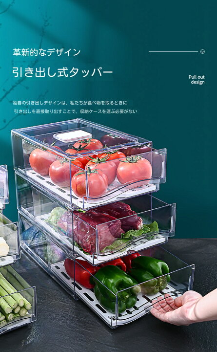 楽天市場】冷蔵庫収納ケース 野菜室 収納ボックス 果物 台所 キッチン 