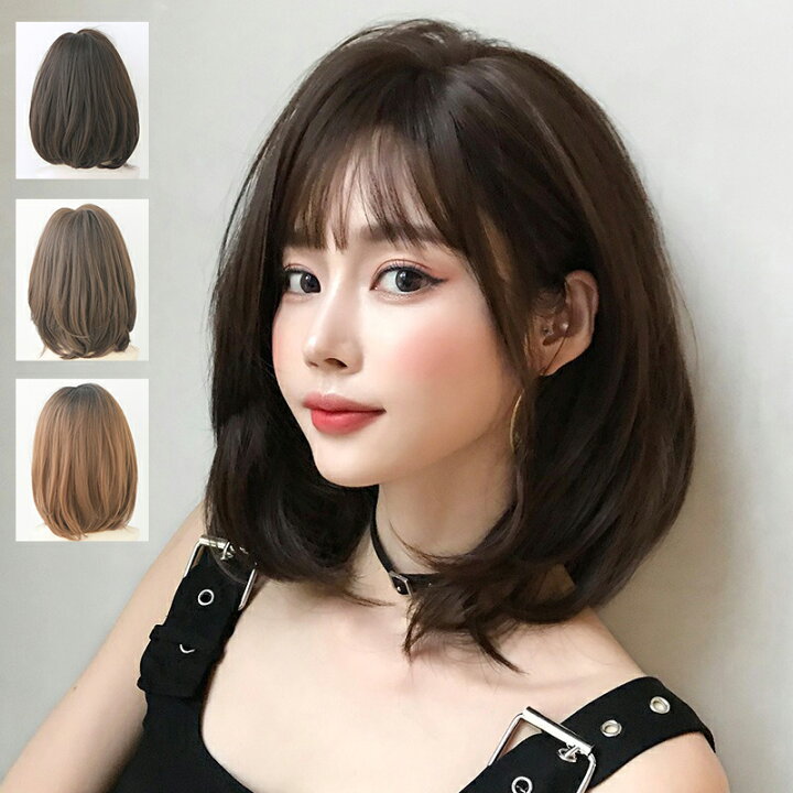 楽天市場】ウィッグ ミディアム ボブ 人工毛 長さ40CM かつら 女性 