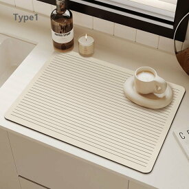 珪藻泥の水を切るマット、シンプルなクリームの風格、家庭用の台所は必ず必要で、速乾の科学技術の設計、滑り止めの保護、ダイニング台は摩耗に強い耐久性の材質、吸水性は強くて
