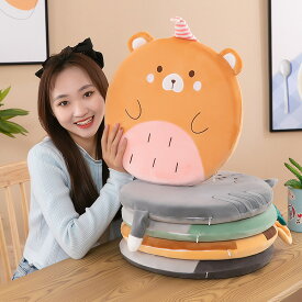 動物のキャラクター座布団です、メモリーコットンクッションです、ふわふわ素材です、事務室の座布団です、ソファのクッション、出窓の座布団、快適なインテリアです、かわいい動物柄です、高品質メモリーコットンです、耐久性のあるウール生地です