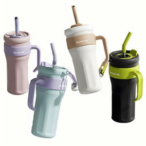 水筒 保温 保冷 ストロー付きカップ 直飲み 魔法瓶 スポーツ 洗いやすい 保温ボトル 真空 ステンレスボトル 1250ml 軽量 清潔 レディース メンズ おしゃれ 手掛け 運動 旅行 通勤通学 シンプル