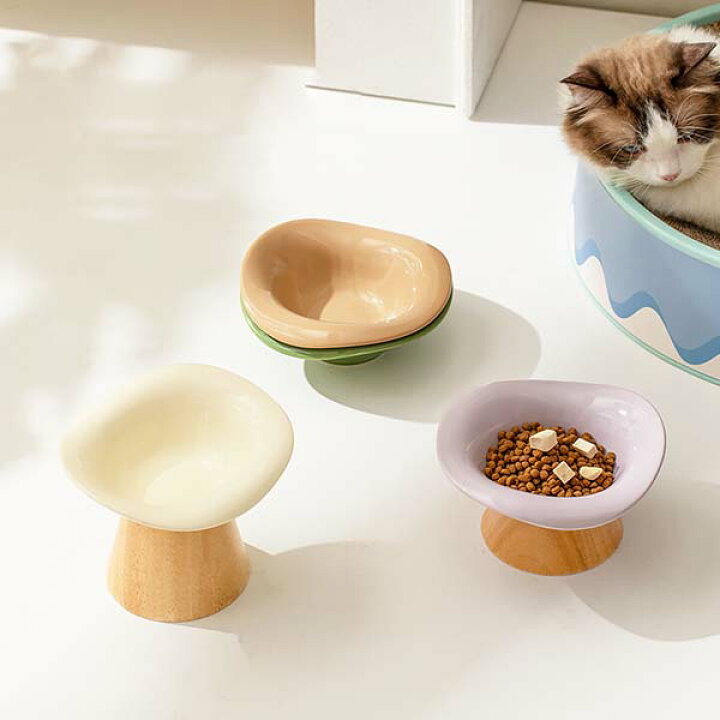 楽天市場】猫 犬 フードボウル 食器台 傾斜 陶器 水入れ 斜め 食べ 