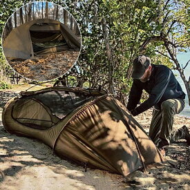 蚊帳 テント 1人用 野外 ポップアップテント ソロ カンガルースタイル キャンプ アウトドア モスキートネット インナーテント軽量 自立式 シェルター