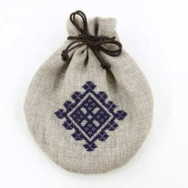 【オリムパス】こぎん刺しキット　こぎん67　きんちゃく 飾り枠のヤスコ刺し【取寄せ品】　【C3-7-122-1】U-OK