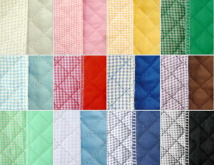 22-2551 リバーシブルキルト 無地×ギンガムチェック2mm入園入学グッズにおすすめ!(数量×50cm)【C2-6】U50