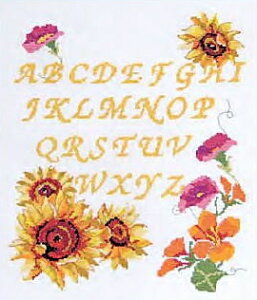 【DMC】刺しゅうキット FlowersBK1298 Sunflowers ABC◆◆【C3-7】U-OK