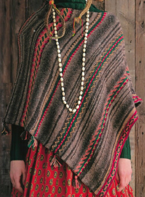 楽天市場 作品番号 Br 139 編み図 四角ポンチョ 資料請求ボタンではなく 備考欄 に作品番号をお書き添え下さい アベイル コマドリ 生地 毛糸