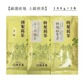 日本茶 お茶 送料無料 厳選銘茶 3本セット 産地別 静岡 八女 知覧 100g×3本