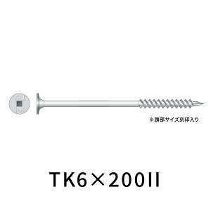 シネジック タルキックII 長さ200mm 100本入 垂木留め用ビス TK6×200II