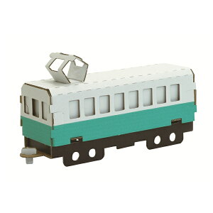 ハコモ ダンボール工作キット hacomo kids 電車 緑 THM-0371