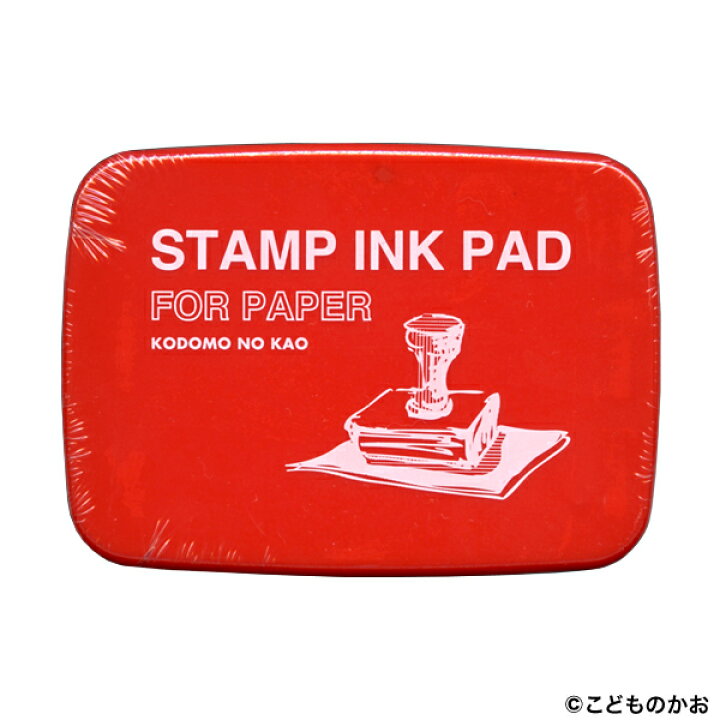 楽天市場 こどものかお スタンプインクパッド フォーペーパー 赤 41 003 こまもの本舗 楽天市場店