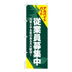 のぼり旗 従業員募集中 求人 既製品のぼり 納期ご相談ください 600mm幅