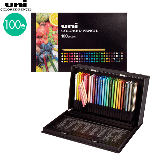 MITSUBISHI CRAYON UNI Crayons de couleur 100 Couleurs Set UC100C JP Neuf