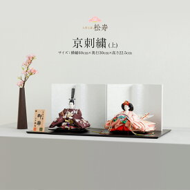 【超Pバック祭限定クーポン有＆P最大6倍】 雛人形 親王飾り おしゃれ コンパクト かわいい 小出松寿 創作雛 京刺繍(上) 雛 特選