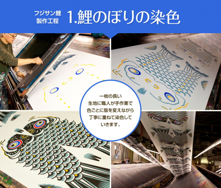 楽天市場】庭園用 こいのぼり 鯉のぼり フジサン鯉 平成錦鯉 4m 6点 