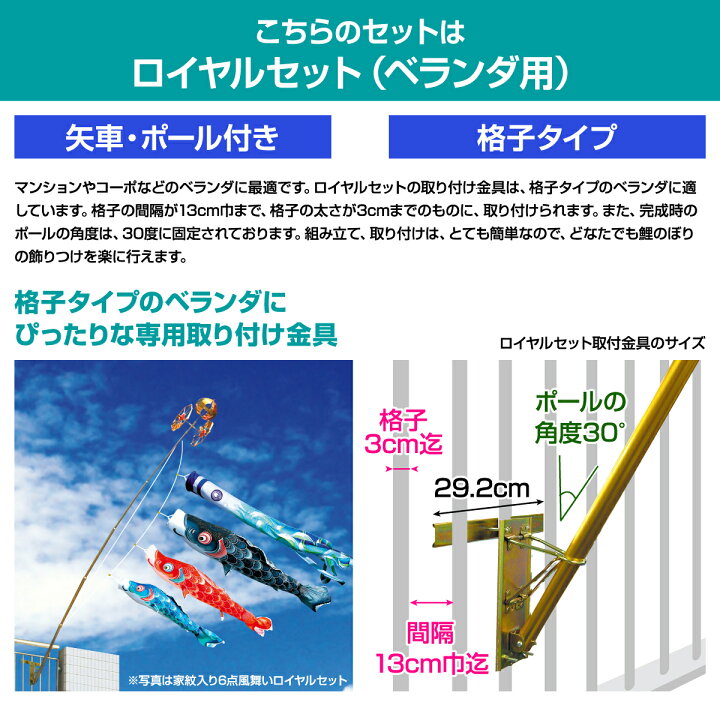 楽天市場】【マラソンP最大12倍】 徳永鯉のぼり 豪鯉 1.5m 6点セット 