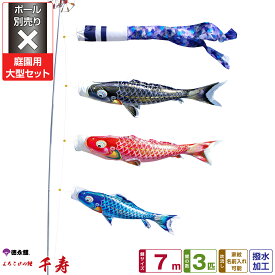徳永鯉のぼり 千寿鯉 7m 6点セット 庭園用大型セット ポール別売り 2026年初節句 端午の節句 こどもの日 こいのぼり