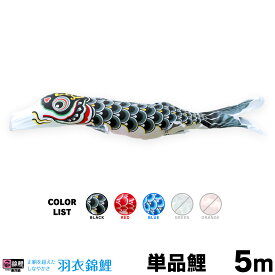 【1/18感謝デーP最大5倍】 こいのぼり 単品 鯉のぼり 羽衣錦鯉 5m 単品鯉