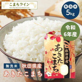【無洗米5kg】令和6年産　秋田県産　あきたこまち　5kg　　米びつ当番【天鷹唐辛子】プレゼント付き　米　5kg　無洗米　送料無料