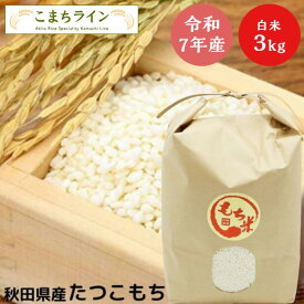 もち米 秋田県産 たつこもち 選べる内容量 3kg / 30kg（精米後27kg） 米びつ当番【天鷹唐辛子】プレゼント付き ※沖縄別途送料追加