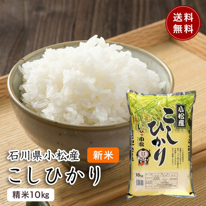楽天市場】【令和7年産 石川県小松産こしひかり精米 10kg】【令和7年産 