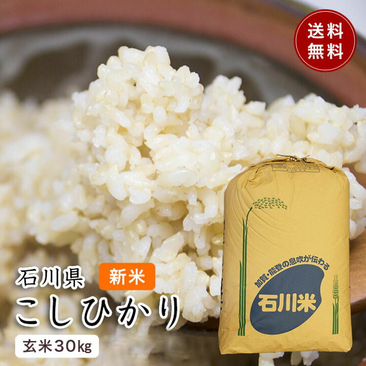 楽天市場】【令和6年産1等米】玄米 30kg 【令和6年産 石川県小松産 