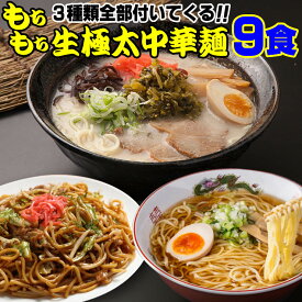 送料無料 3種のスープ付 もちもちすぎる 讃岐生極太 ラーメン9食セット セール ポイント消化 お取り寄せ お試し