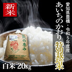 【栽培期間中農薬不使用・一等米】令和3年度・愛知県産 ・特別栽培米　あいちのかおり 白米20kg（10kg×2袋）