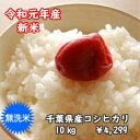 【令和元年産】無洗米 コシヒカリ 10kg(5kg×2)おいしい♪手間なし♪千葉県産※送料無料※※送料無料地域に除外があります※北海道・九州:+400円
