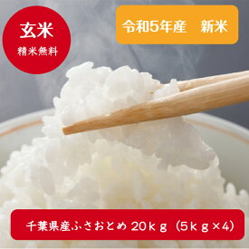 令和5年産千葉県産 ふさおとめ玄米20kg（10kg×2）送料無料♪精米無料♪小分けも無料♪