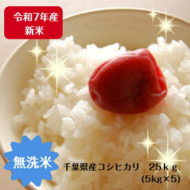 令和7年産　新米入荷！千葉県産 コシヒカリ 25kg無洗米 小分け無料（5kg×5）※沖縄・九州・北海道発送できません※