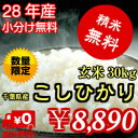 千葉県産　コシヒカリ【28年産】玄米30kg（10kg×3）送料無料♪精米無料♪小分けも無料♪※送料無料地域に除外があります※北海道・九州：+600円 ランキングお取り寄せ
