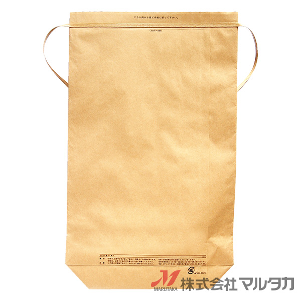 かわいい米袋 KH-0032 マルタカ  紐付きクラフト   米つぶ (銘柄なし) 窓なし 角底 2kg用紐付  20枚 紐付き クラフト 紙袋  米袋 紙袋