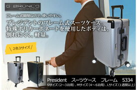 スーツケース　キャリーケース　President　Sサイズ　機内持込サイズ　フレームタイプ　TSAロック　Wウィルキャスター　出張用