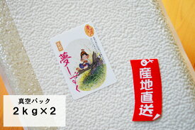 【真空パック　2kg×2】【令和5年産】【1等米限定】佐賀県白石産 夢しずく 【送料無料】【米　お米】