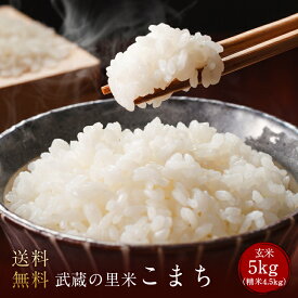 とれたて武蔵の里米こまち 玄米5kg（精米無料）(送料無料　但し北海道　中国　九州　四国　沖縄　離島を除く）