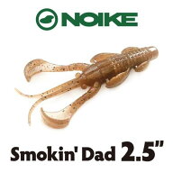 【メール便可】NOIKE(ノイケ) スモーキンダッド 2.5インチ エビワーム ブラックバスルアー バスワーム チ…