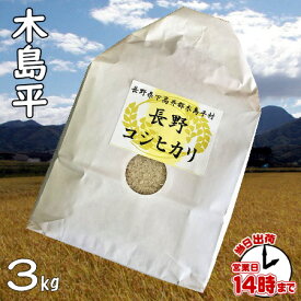 【1購入合計1個まで】『木島平米』令和4年産長野コシヒカリ3kgあす楽玄米・白米・3分搗き・7分搗き