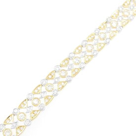 750YG/750WG ダイヤモンド ブレスレット【中古】